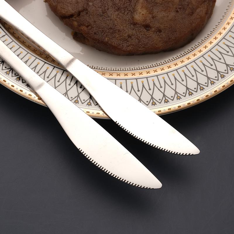Stainless Steel Cutlery Set: Knife, Fork, Spoon & Chopsticks - Portable 4-Piece Set for Students, Travel, & Gifts