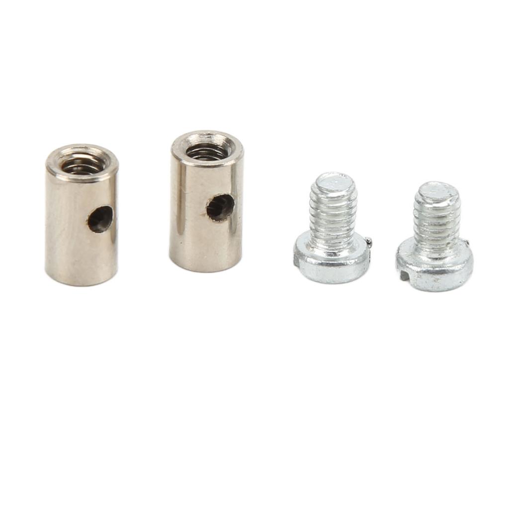 6mm 0.2in Solderless Cable Nipple Universal Metal Brake Line Throttle Choke End for Car Motorcycle Bicycle