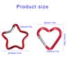 10Pcs Heart Star Carabiner Clip KeyRings Carabiner Keychains Metal Spring Snap Hook for Purse Handbag Hardware
