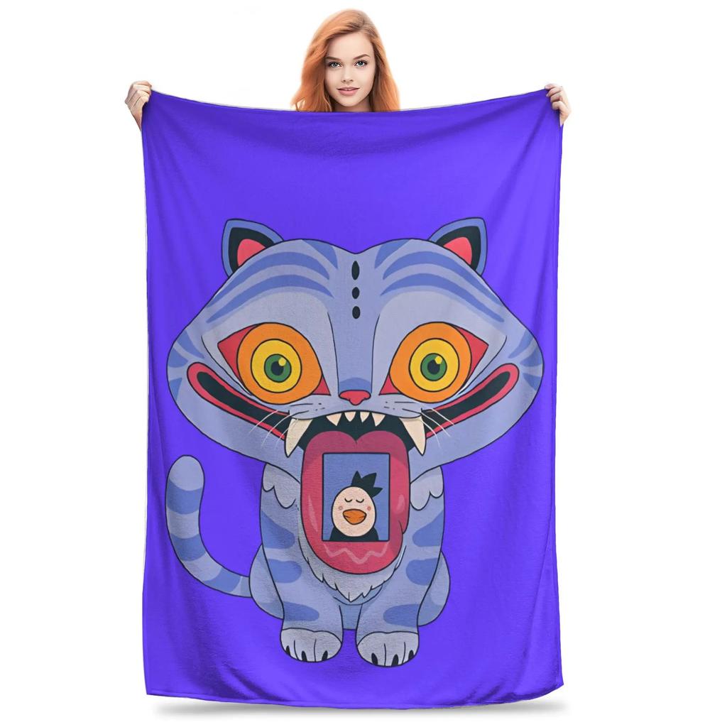 K-Pop D-emon H-unters Anime flannel blanket, soft and comfortable, suitable for home travel party gifts