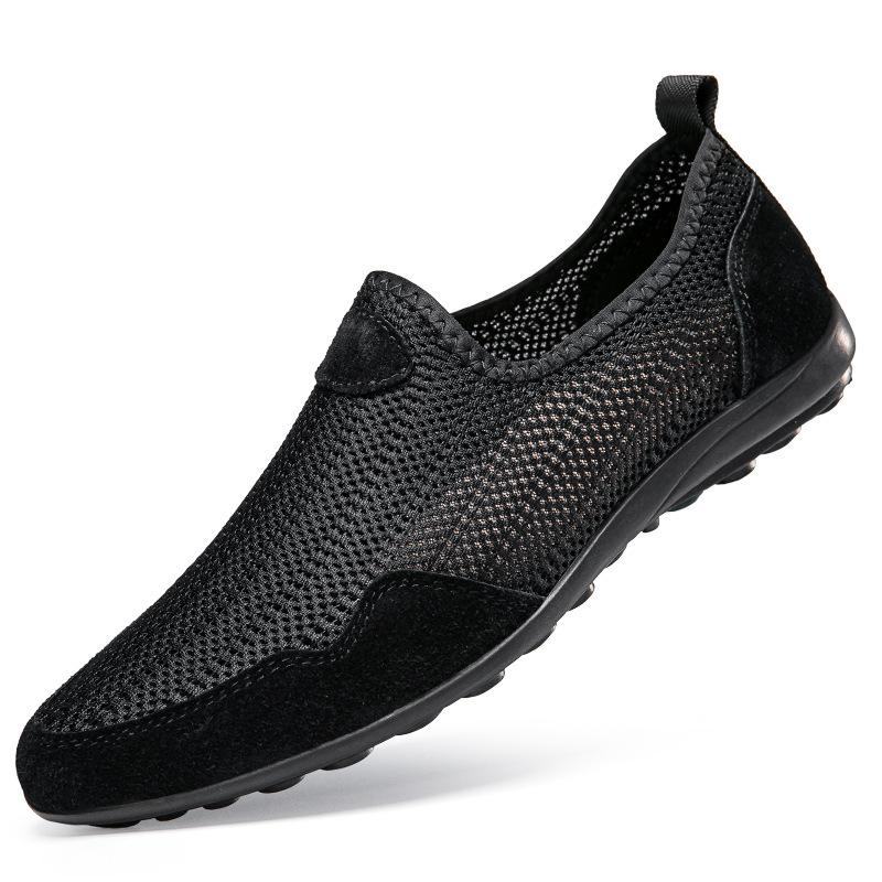 Men s Casual Slip-On Breathable Mesh Loafers - Summer Lightweight and Hollow Design 38