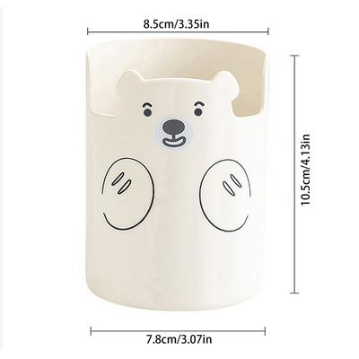 Cute Pen Holder Creative Mobile Phone Holder Lovely Cartoon Bear Stationery Pen Holder Multifunctional Student Desktop Supplies