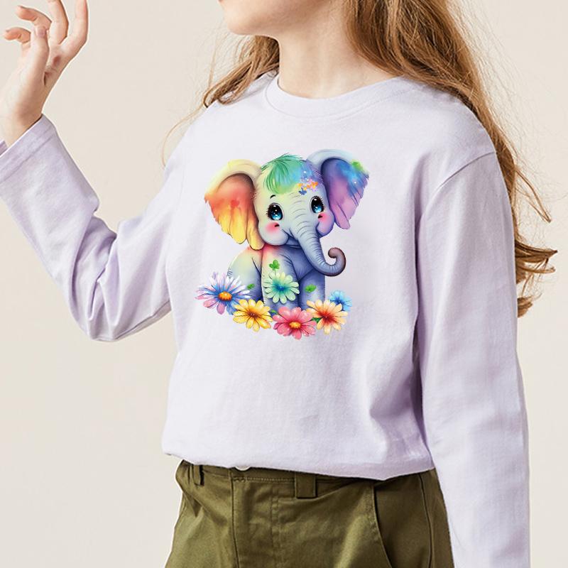 Patch For Clothes Flower Elephant Parches Ropa Diy T-Shirt Hoodies Heat Press Appliqued Clothes Stickers Iron On Patches