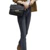 Women's Plus Size High Waist Fleece-Lined Slimming Flare Jeans - Autumn/Winter