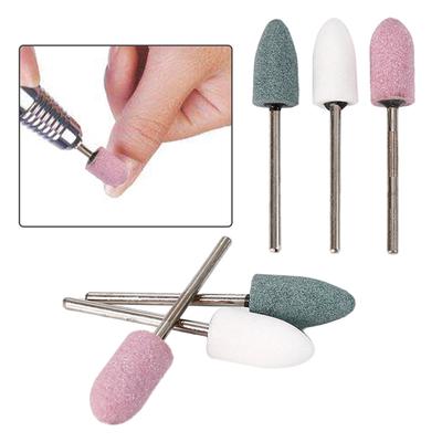 1 Pc Nail Art Drill Manicure Κεφαλή λείανσης μαλλί με σιλικόνη Κεφάλι τροχού λείανσης 2,34 mm
