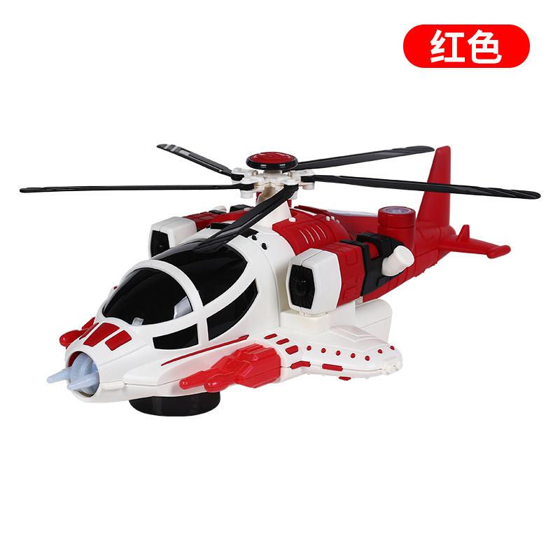 

Electric Deformation Aircraft, Universal Walking 360 Degrees, Rotating Colorful Lights Music Toys 1 червоний