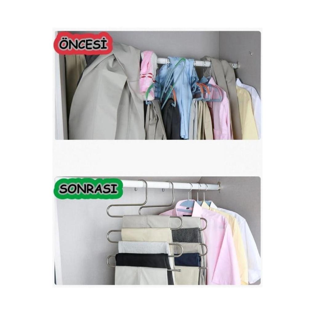 5 Tiers Metal Clothes Hanger Clothes Trousers Scarf Scarf Towel Tie Organizer