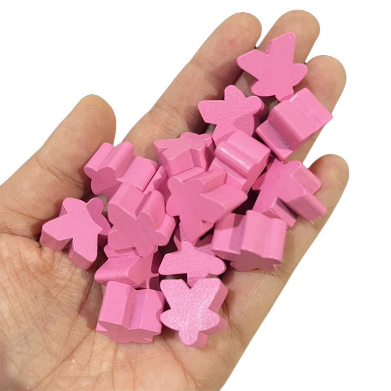 100 Wooden Meeples 14 Colors 16Mm Extra Board Game Pawns Pieces Replacement Tabletop Gaming Components And Upgrade Accessories