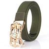 New Women'S Commuting Belt With Automatic Buckle Nylon Waistband, Outdoor Leisure Versatile Double-Layer Thick Belt