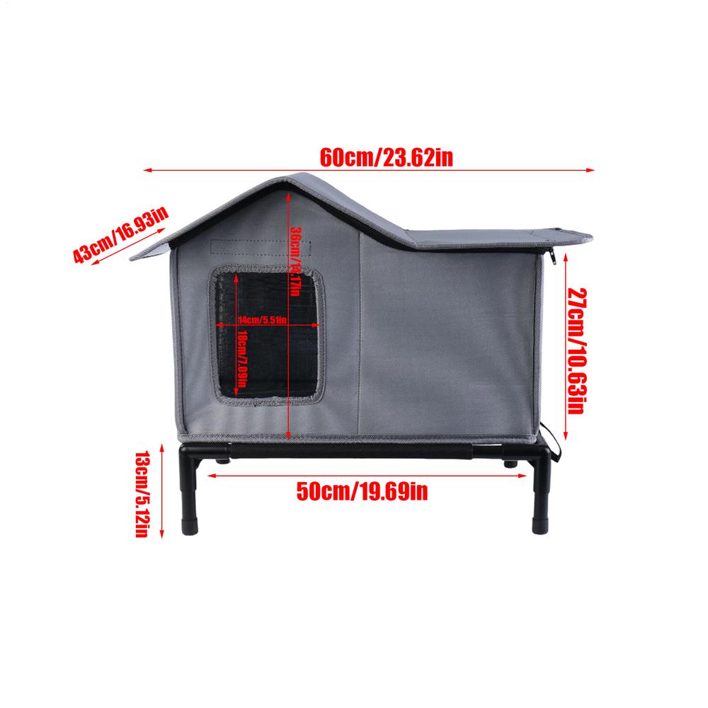Outdoor Cat House Weatherproof Waterproof Winter Outside Pet Shelter Outdoor Cat Shelter For Garden Patio Backyard Porch Balcony