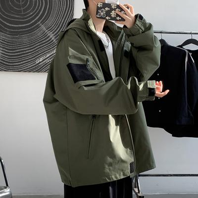 Jacket Jacket for Men Spring and Autumn New Style Harbor Wind Spring Baseball Suit for Male Teenagers Handsome Cardigan Hooded Coat