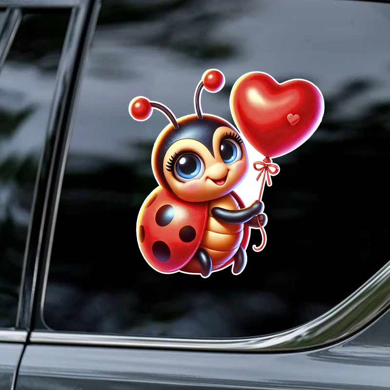 Cute Ladybug Car Sticker Waterproof Vinyl Decal on Bumper Rear Window Laptop Self-adhesive Decal For Car Accessories TM231