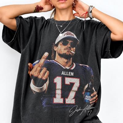 Vintage Josh Allen Graphic T-Shirt, Retro Football Tee, Gameday Fan Shirt