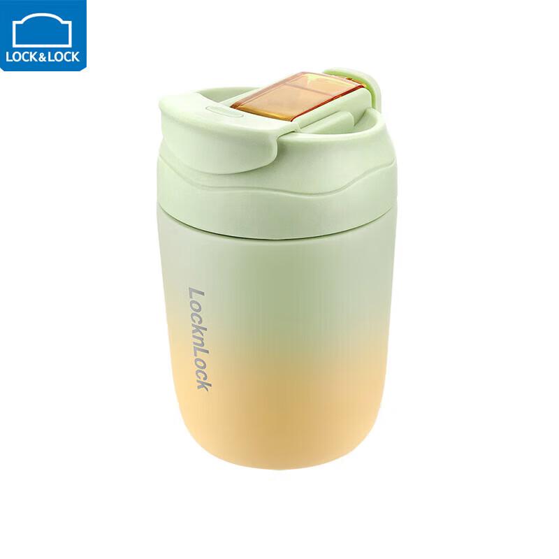 LocknLock 350ml Insulated Stainless Steel Straw Mug