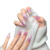 Women Mid‑Length Press‑On Nails Pure‑Handmade Finished Hand‑Painted Cat‑Eye False Nail Patches