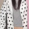 OCEANLOVE Y2k Kleidung Hoodies Damen Polka Dot Herbst Winter Sweatshirts Koreanische Mode Süß Vintage Sudaderas Mujer