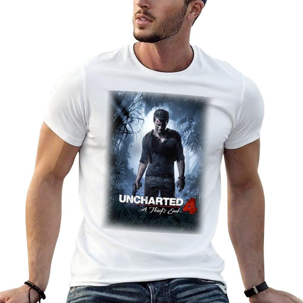 Uncharted 4 Tshirt Valentines Clothes Sublime Plain Black T Shirts Unisex