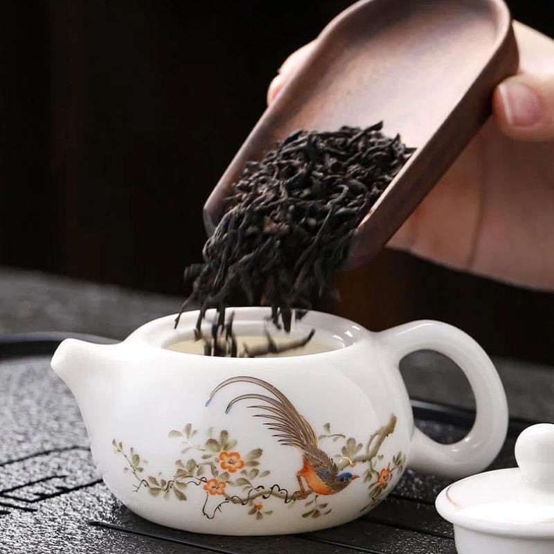 160ML Elegant Jade-White Ceramic Xishi Teapot – Classic Chinese Teaware for Home Brewing & Daily Tea Rituals