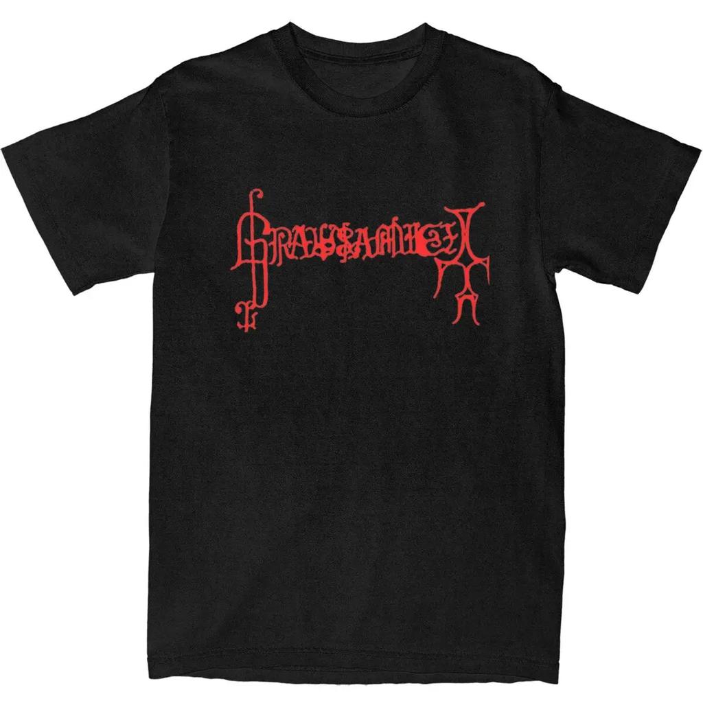 Sommarmode herr T-shirt Grausamhet musik black metal gotisk T-shirt Herr avslappnad lös ren bomullstopp