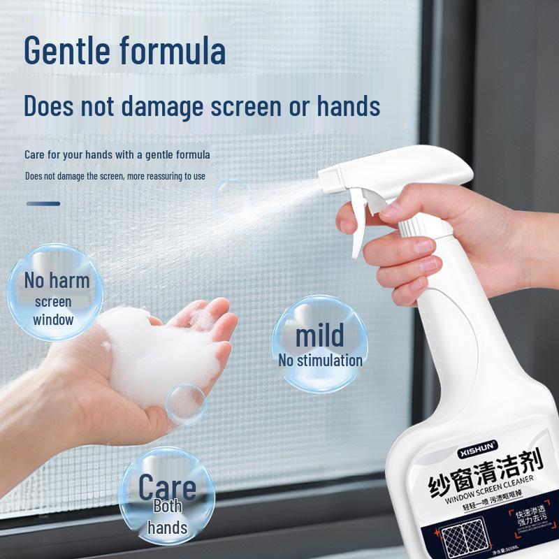 Window Screen Cleaner - Oil & Dust Remover, No Disassembly or Water Needed, for Invisible & Diamond Screen Meshes