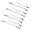 4 Pieces Pack Adjustable Chain Extender Set for Jewelry Making Gold/Silver Convenient Magnetic Clasp Extension Chain