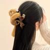 Cute Bear Plush Hair Clip Cartoon Headband Fashionable Elegant Versatile Hair Accessory Sweet Sle Universal Fit Hair Accessories