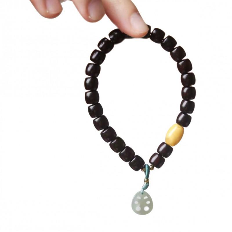 DIY Indian Rosewood 78 Straight Cut Bracelet New Chinese Style Unisex Fashionable Simple