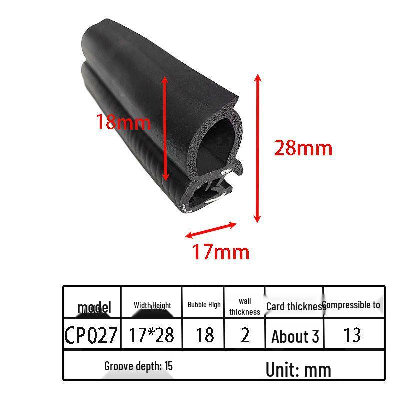 Customizable EPDM U-Shaped Rubber Sealing Strip for Electrical Cabinets and Car Doors