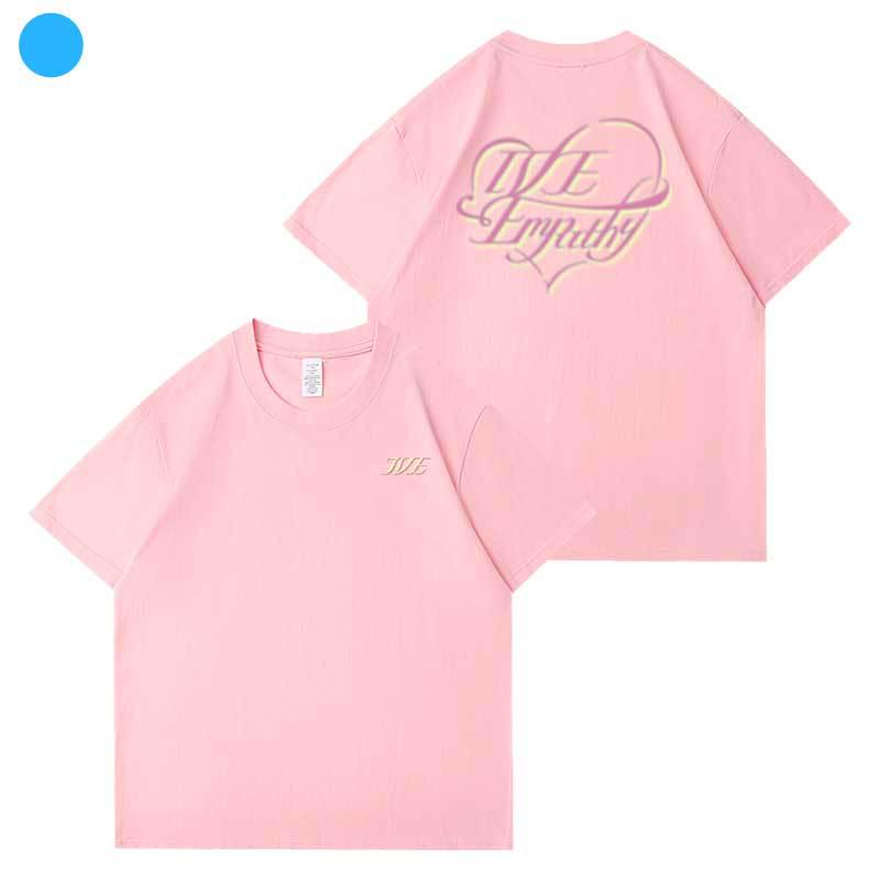 

IVE EMPATHY Хлопковая футболка унисекс свободного кроя с коротким рукавом и принтом S розовый