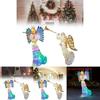 Angel Tree Topper Led Lighted Acrylic Star For Christmas Tree Decor