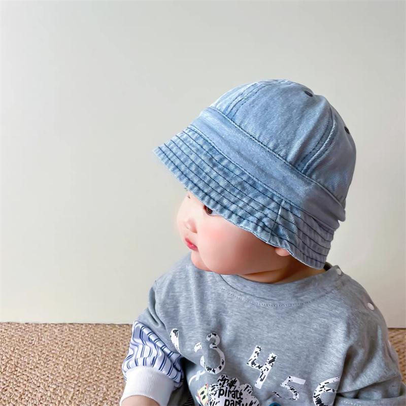 

Retro Casual Style Baby Bucket Hat - Korean Denim, Trendy & Cute , Perfect for Stylish Outings, Adorable Toddler Fisherman Hat 46-48CM