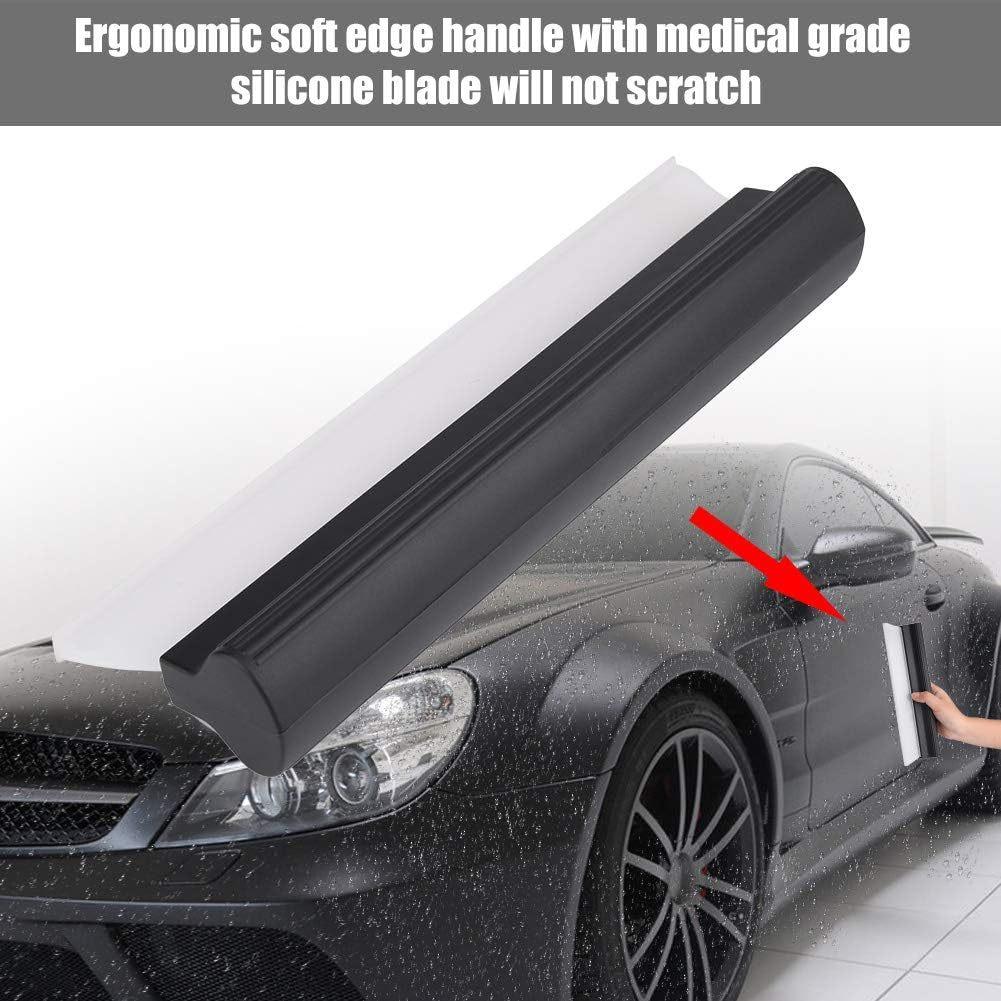 1Pc Black Small Soft Silicone Window Wiper for Car Glass Wiping, Home Kitchen Toilet Cleaning