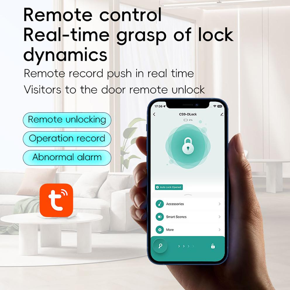 Intelligent Wooden Door Office Lock, Fully Automatic Locking, Cross-border Graffiti APP Password Lock