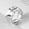 Silver Color Irregular Handmade Ring For Women Adjustale Golden Creative Geometric Wide Anillos Ring Fashion Jewelry