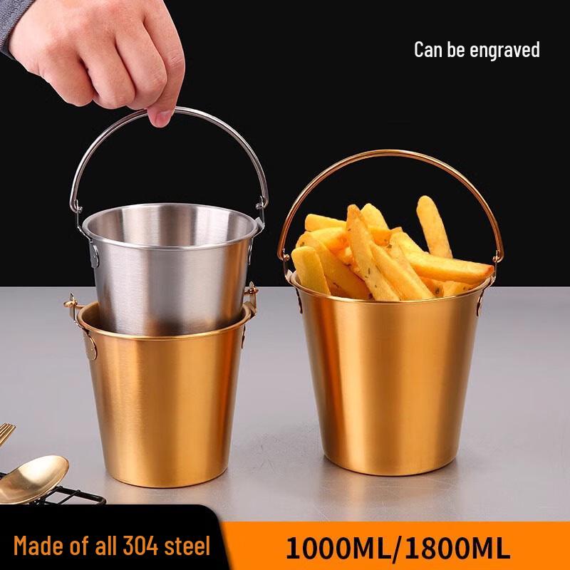 Portable 304 Stainless Steel Ice & Snack Bucket