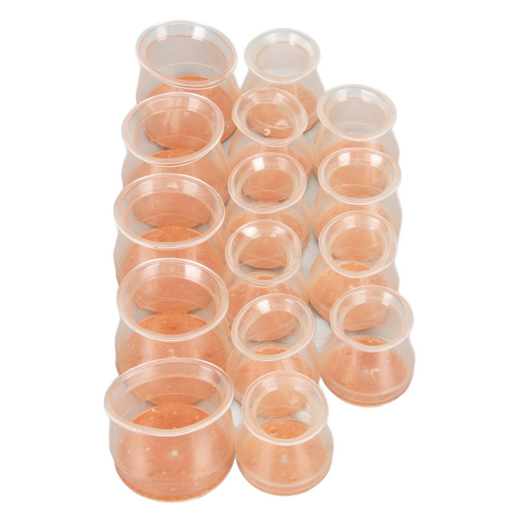 15pcs Chair Leg Floor Protectors Silicone Furniture Leg Cover Felt Pads for Hardwood Floors