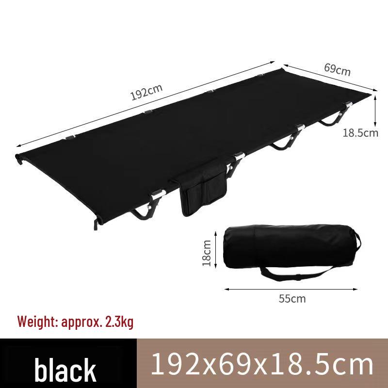 Ultralight Portable Military Cot: Aluminum Alloy Folding Bed for Single Person Camping