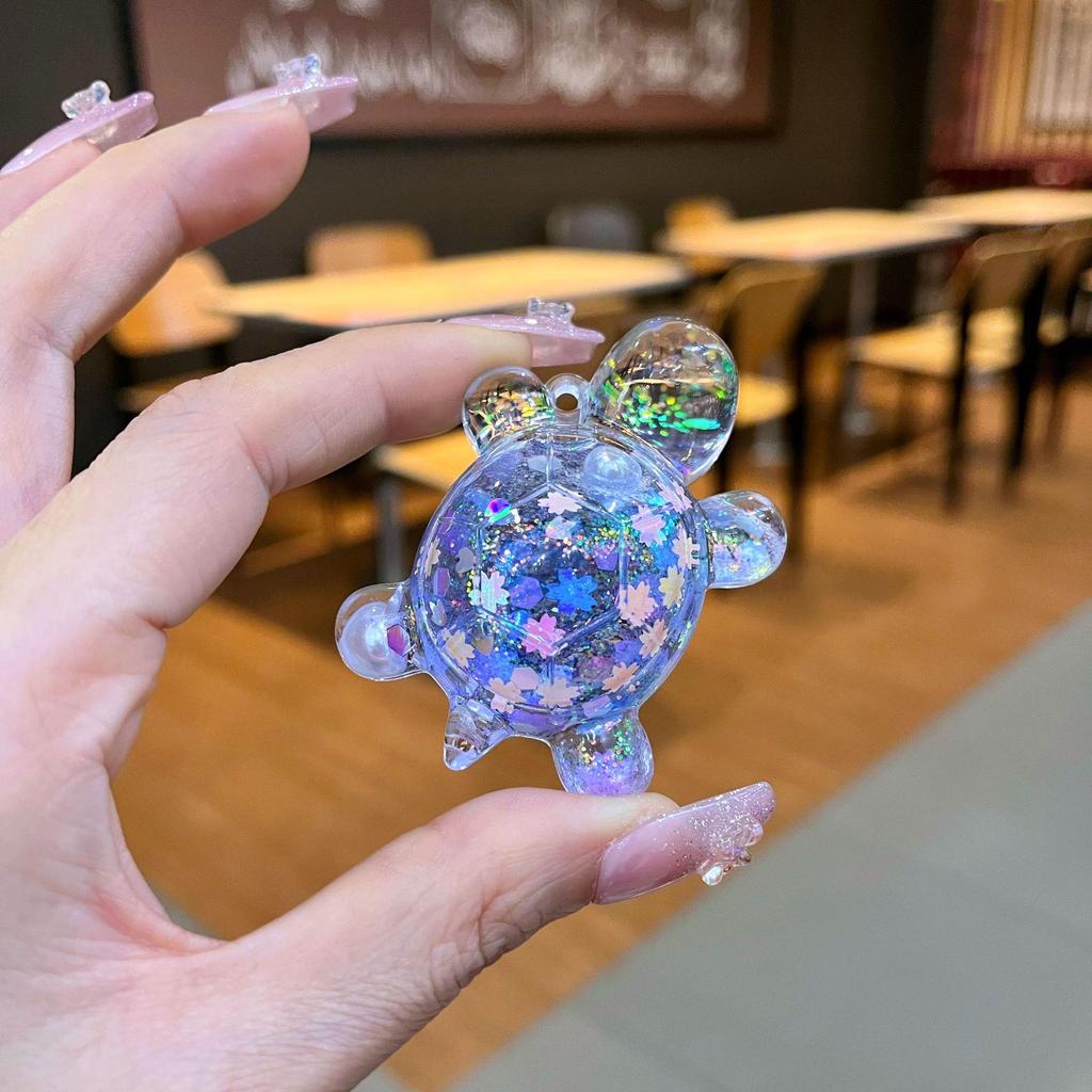 Svietiaca pohyblivá piesková blikajúca korytnačka ozdoba slepá škatuľa stojan na vystavenie šperkov