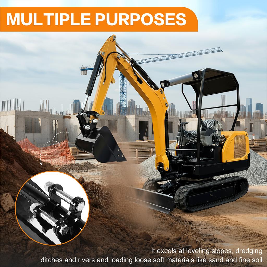 Plain Mud Bucket Grading Attachment for 2 Tons Mini Excavators Flat Tooth Backhoe Bucket,Attachment for Machinery Excavators