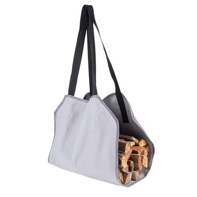 Large Capacity Canvas Firewood Storage Bag Handheld Firewood Bag Outdoor Travel Storage Bag Durable Transport Packaging Bag