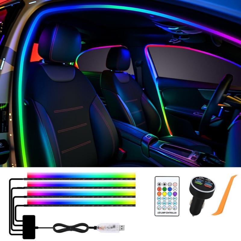 Strong Acrylic Construction Car Interior Mood Light LED with Sound Responsive Music Rhythm Control for Travel