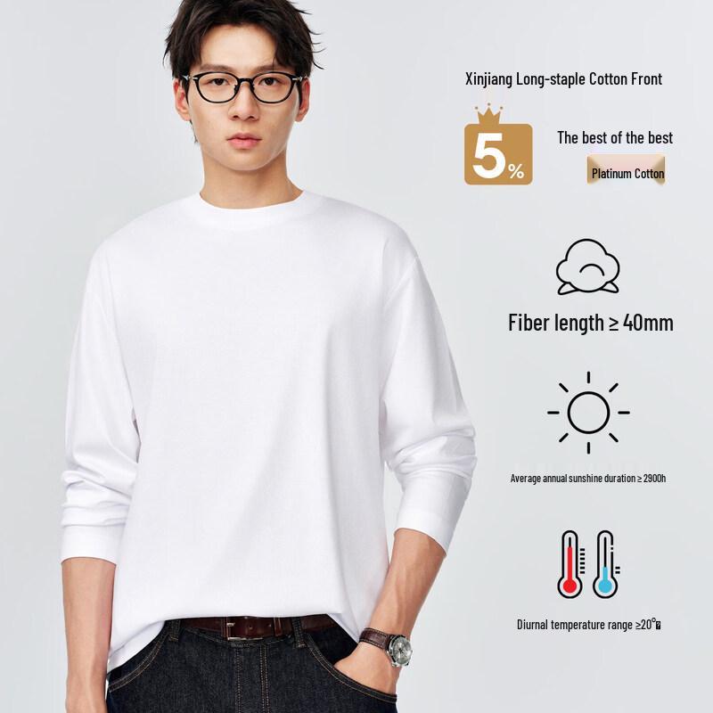 

Men s Pure Cotton Long Sleeve Tee M