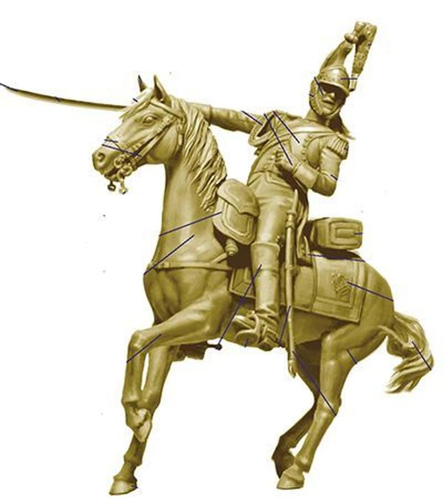 Master Box 1/32 Scale French Dragoon Officer, Battle of Friedland, 1807, Napoleonic Plastic Model Kit MB32023 (Human)