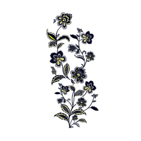 Buy 1PC Nontoxic Removable Peel and Stick Creative Black Flower Wall