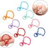 31X39mm Candy Colored Alloy Shell Shaped Spring Buckle Special-shaped DIY keychain Accessories Creative Accessories Hanging Ornaments