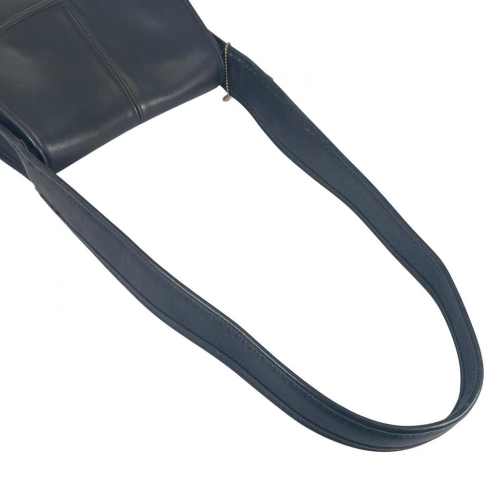 COACH Graboutin leather Old coach Shoulder Bag leather black Women UTD 9034 Used