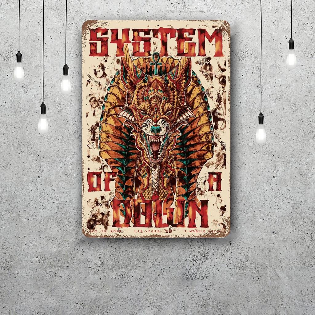 System of a Down Band Funny Bar Metal Sign Retro Plaque Sign Alcohol Drinker Pub Club Man Cave Kitchen Wall Decoration