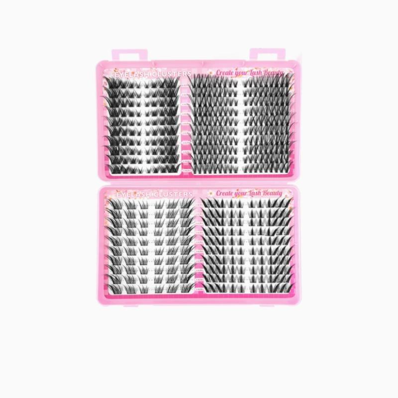 Waterproof Mix Lash Book Natural Manga Individual Lash Clusters Large Capacity False Lashes for Swimming Outdoor Use A1