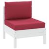 2 Piece Pallet Cushions Burgundy Oxford Fabric