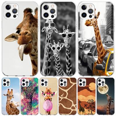 Cute Cartoon Giraffe Animal Case Phone Cover for Apple Iphone 16 15 14 13 12 Mini 11 Pro Max 16E X XS XR 7 Plus 8 + SE 2020 Tren